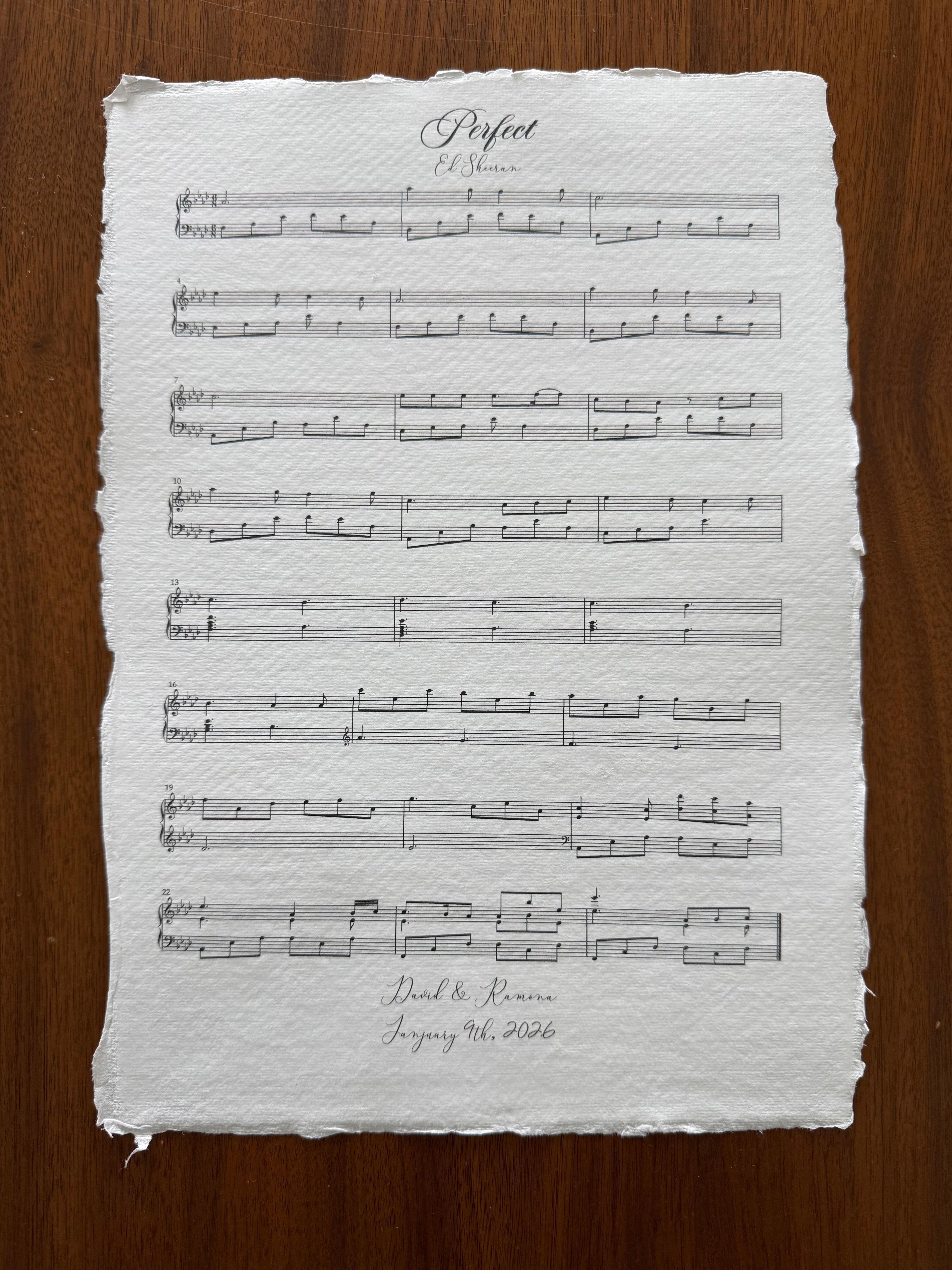 Soneveil | Anniversary Sheet Music Gift