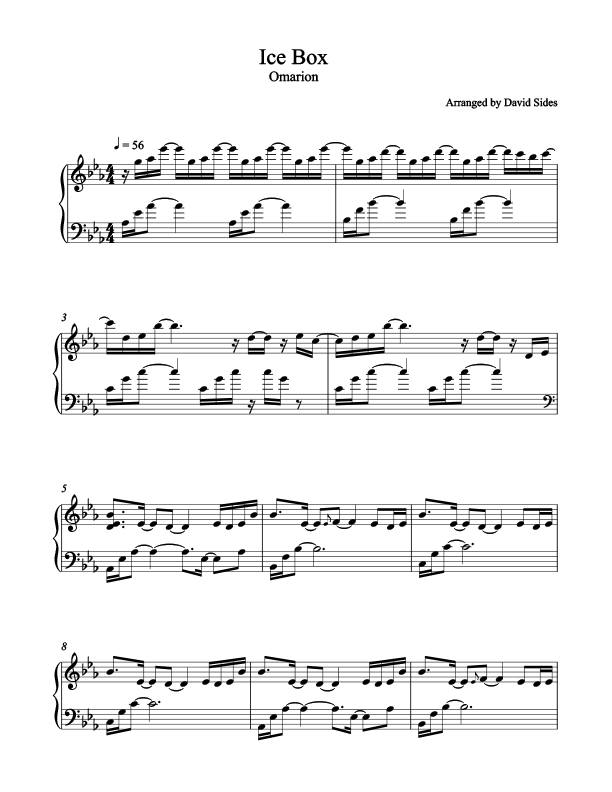 Ice Box Piano Sheet Music