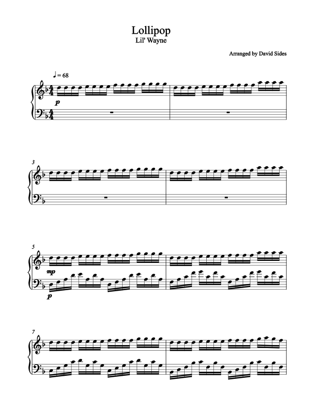 Lollipop Piano Sheet Music