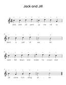 Jack and Jill Easy Piano Sheet Music