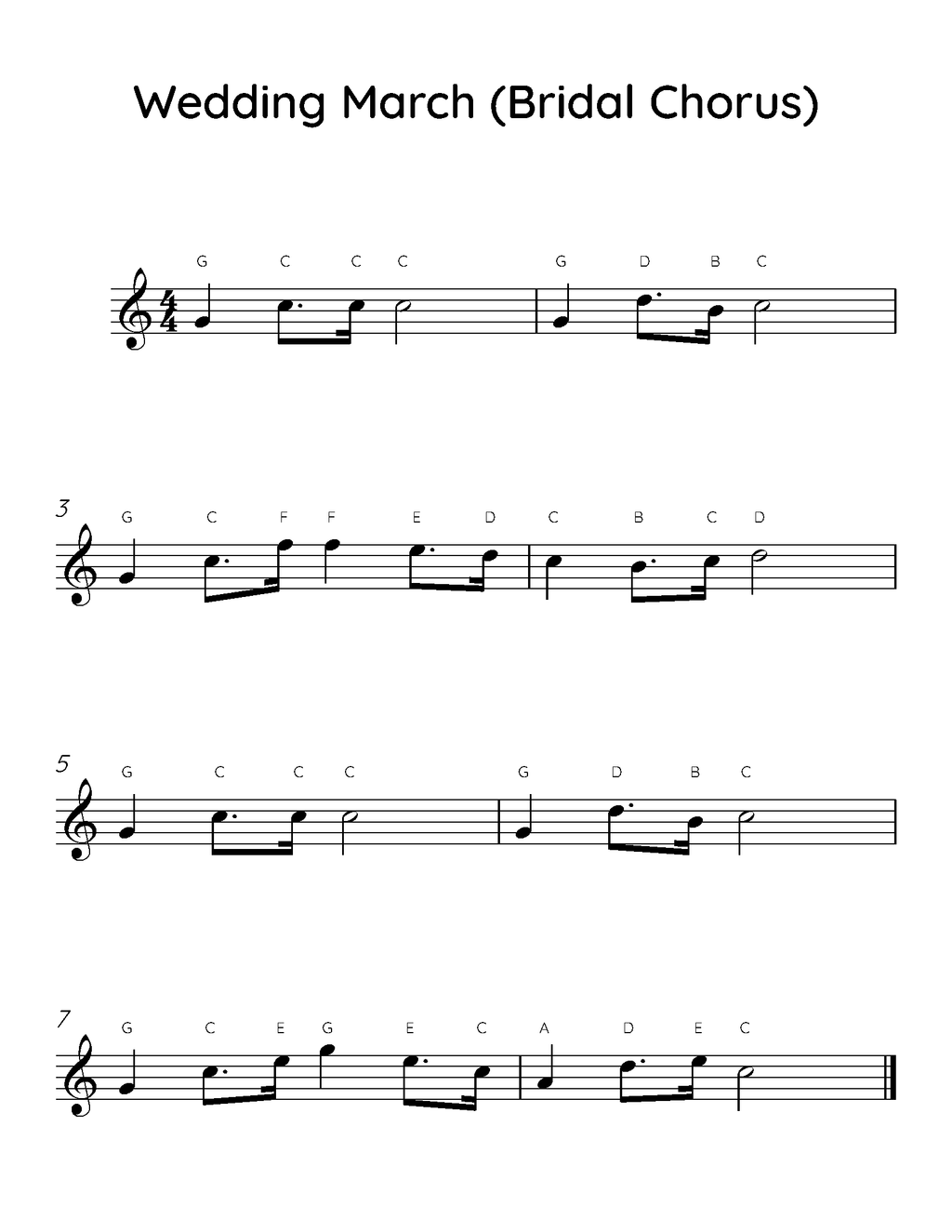 Wedding March Easy Piano Sheet Music wedding-march-easy-piano-sheet-music