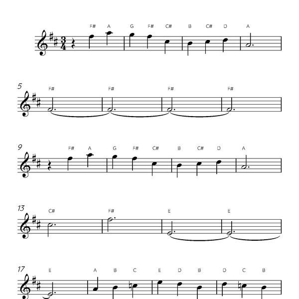 Gymnopedie No. 1 Easy Piano Sheet Music