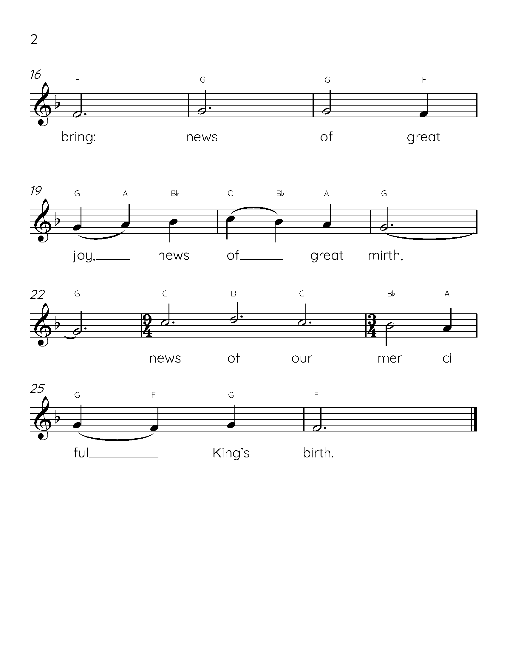 Sussex Carol Easy Piano Sheet Music