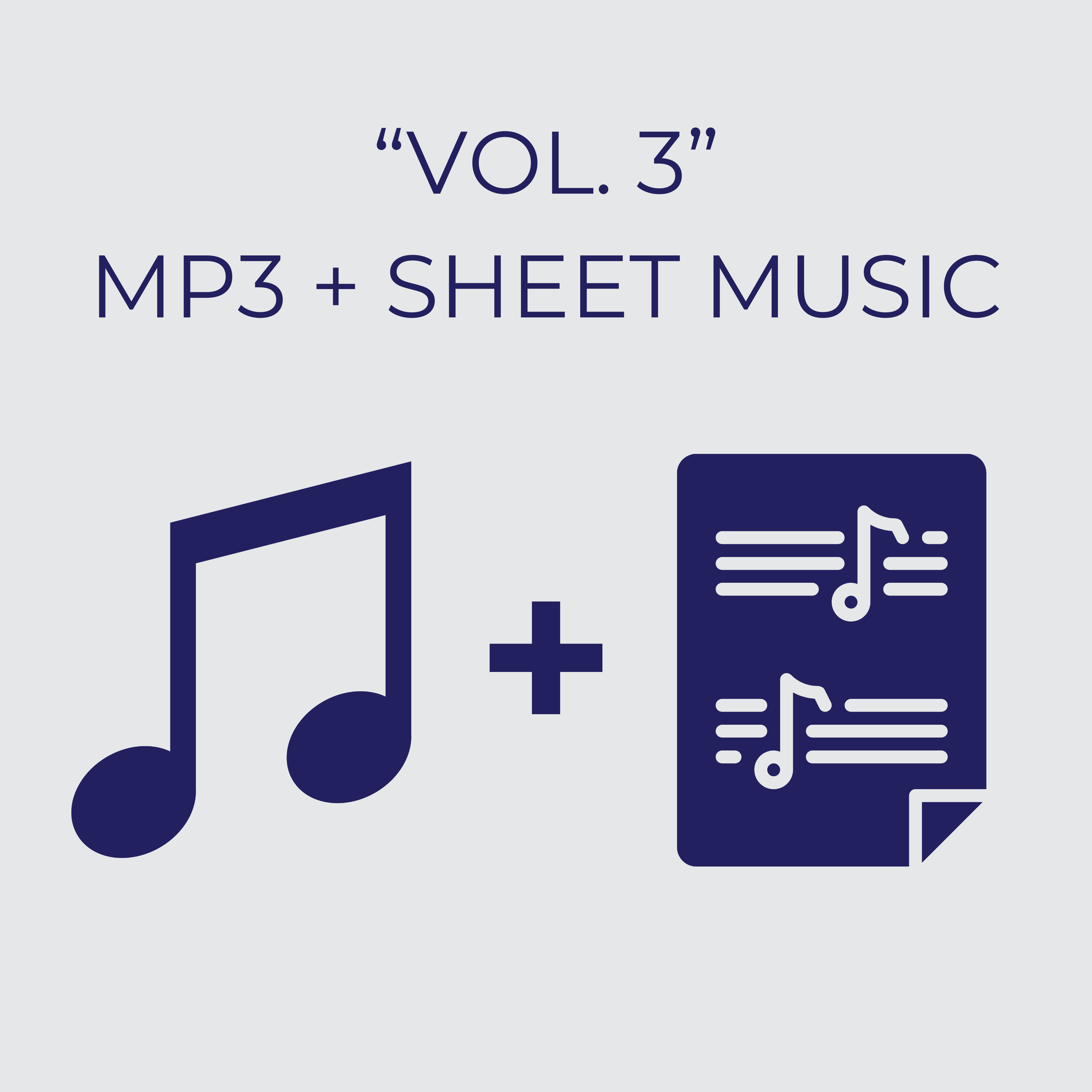 "The Collection, Vol. 3" MP3 and Sheet Music Bundle