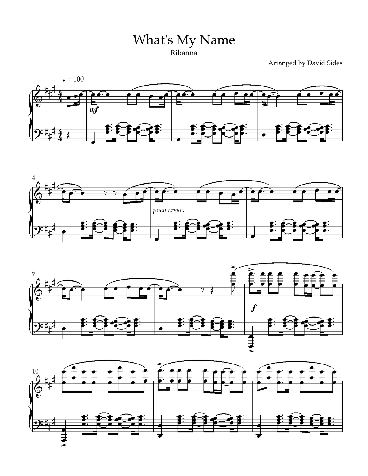 What s My Name Piano Sheet Music what-s-my-name-piano-sheet-music